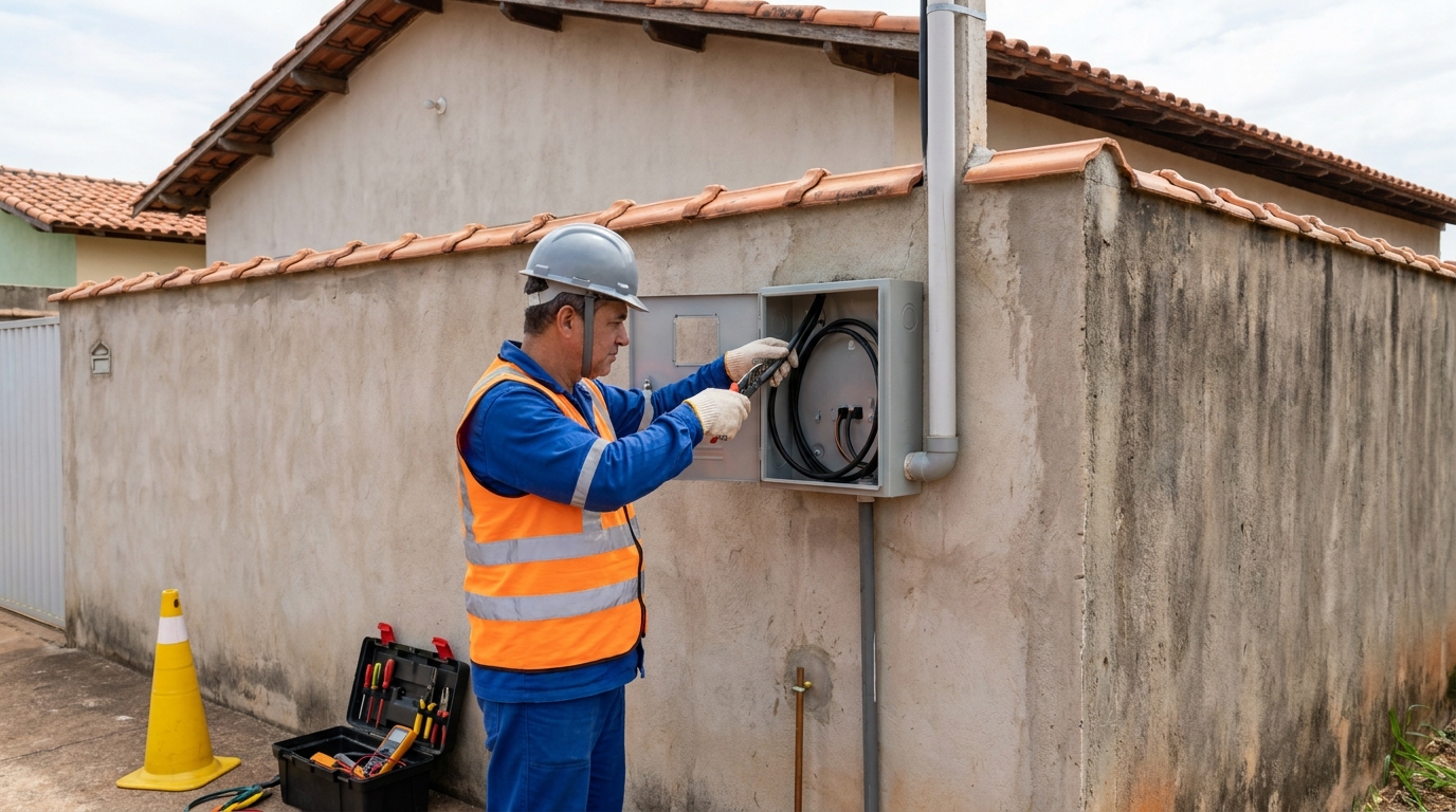 Instalacao de padrao de energia profissional em Franca‑SP