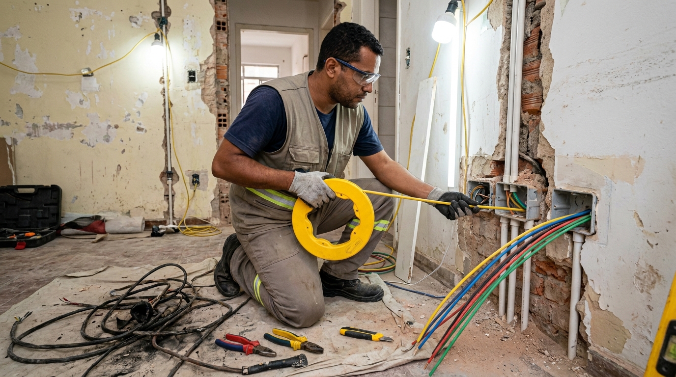 Troca de fiacao eletrica profissional em Franca‑SP